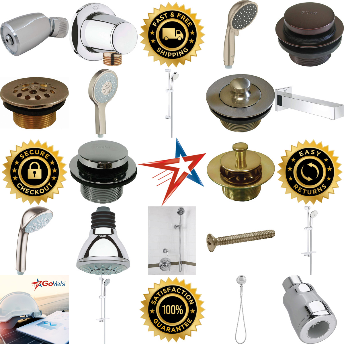 A selection of Shower Heads and Accessories products on GoVets