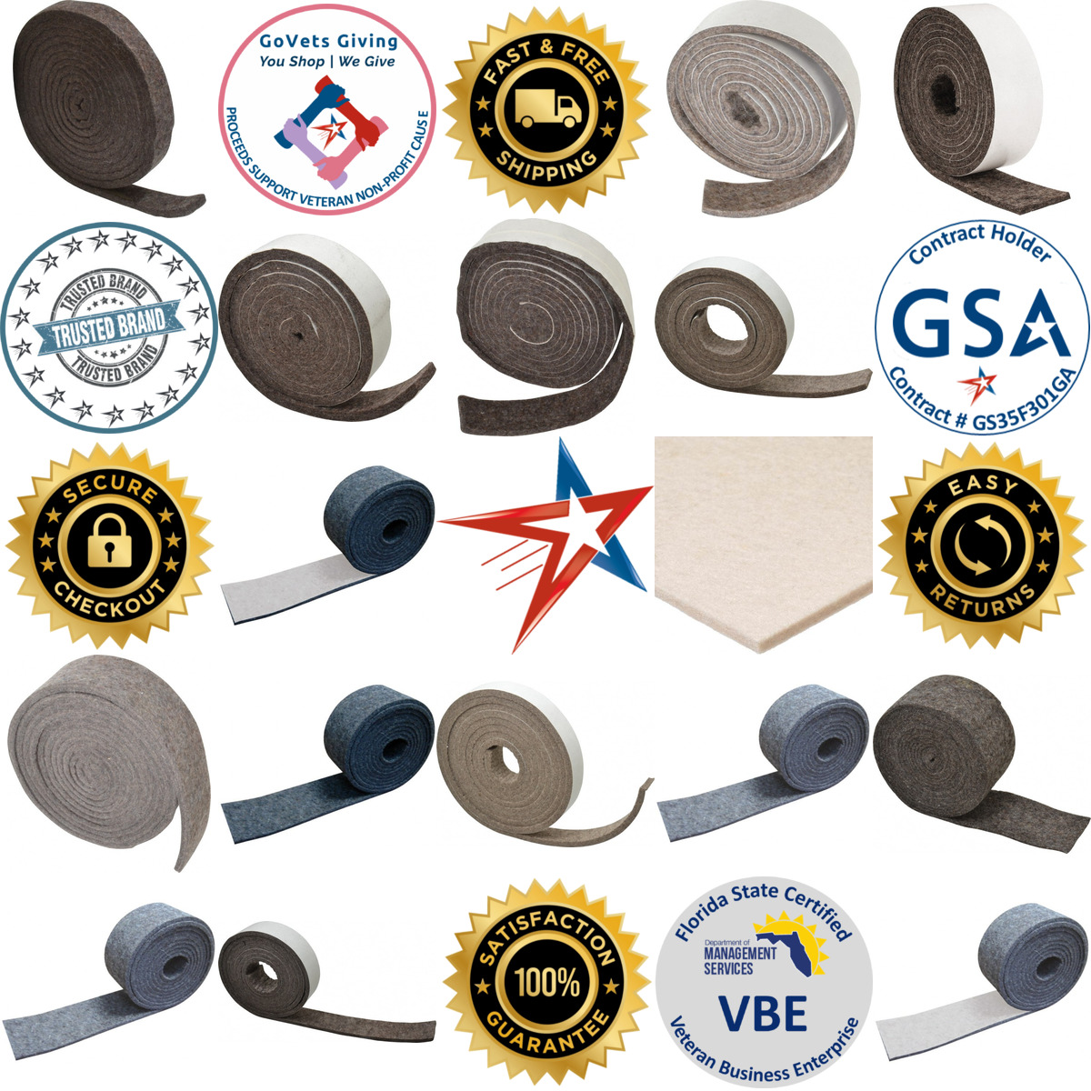 A selection of Felt Stripping products on GoVets