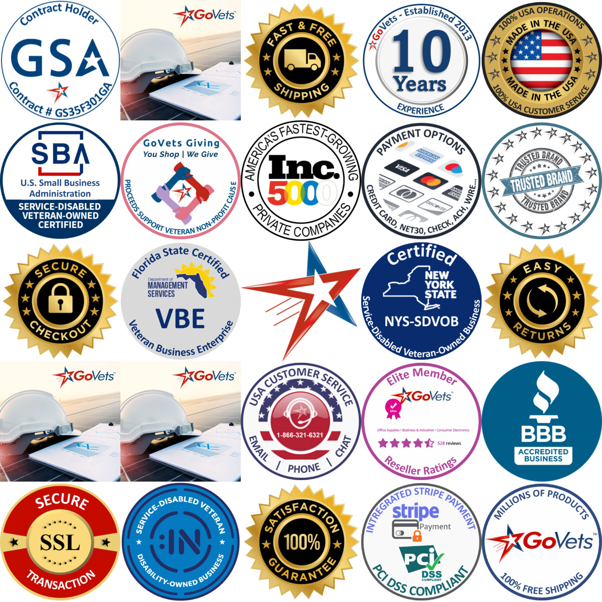 A selection of Value Collection products on GoVets