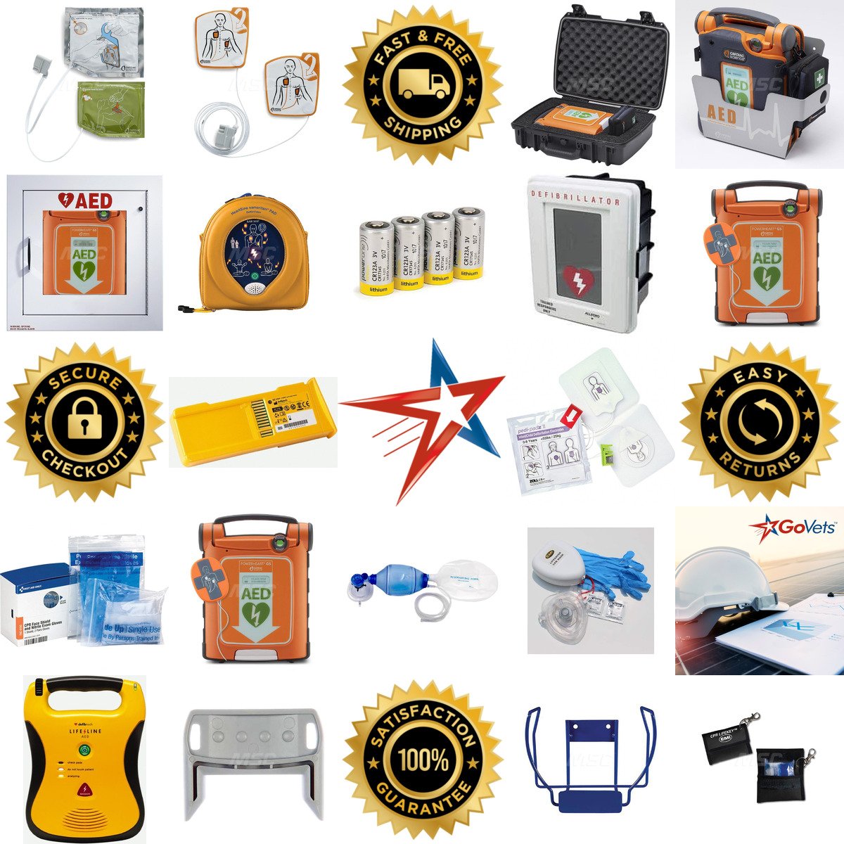A selection of Aed and Resuscitation products on GoVets