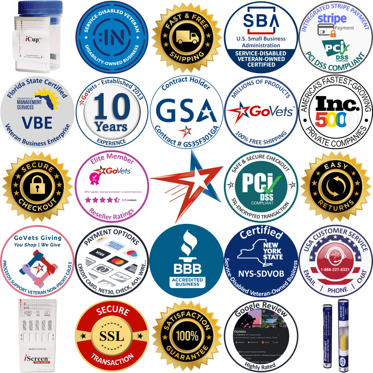 A selection of Drug and Alcohol Testing products on GoVets