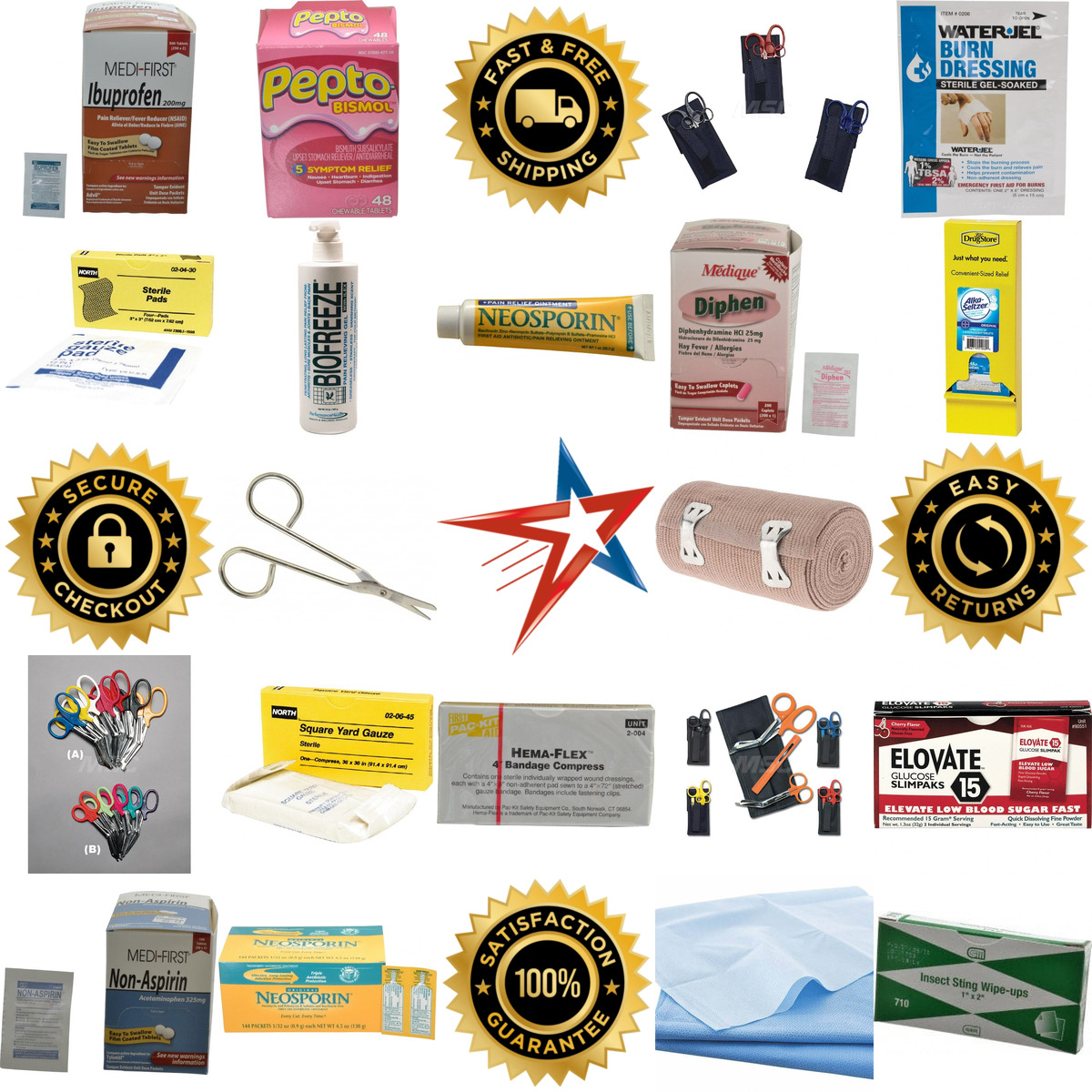 A selection of First Aid Supplies products on GoVets