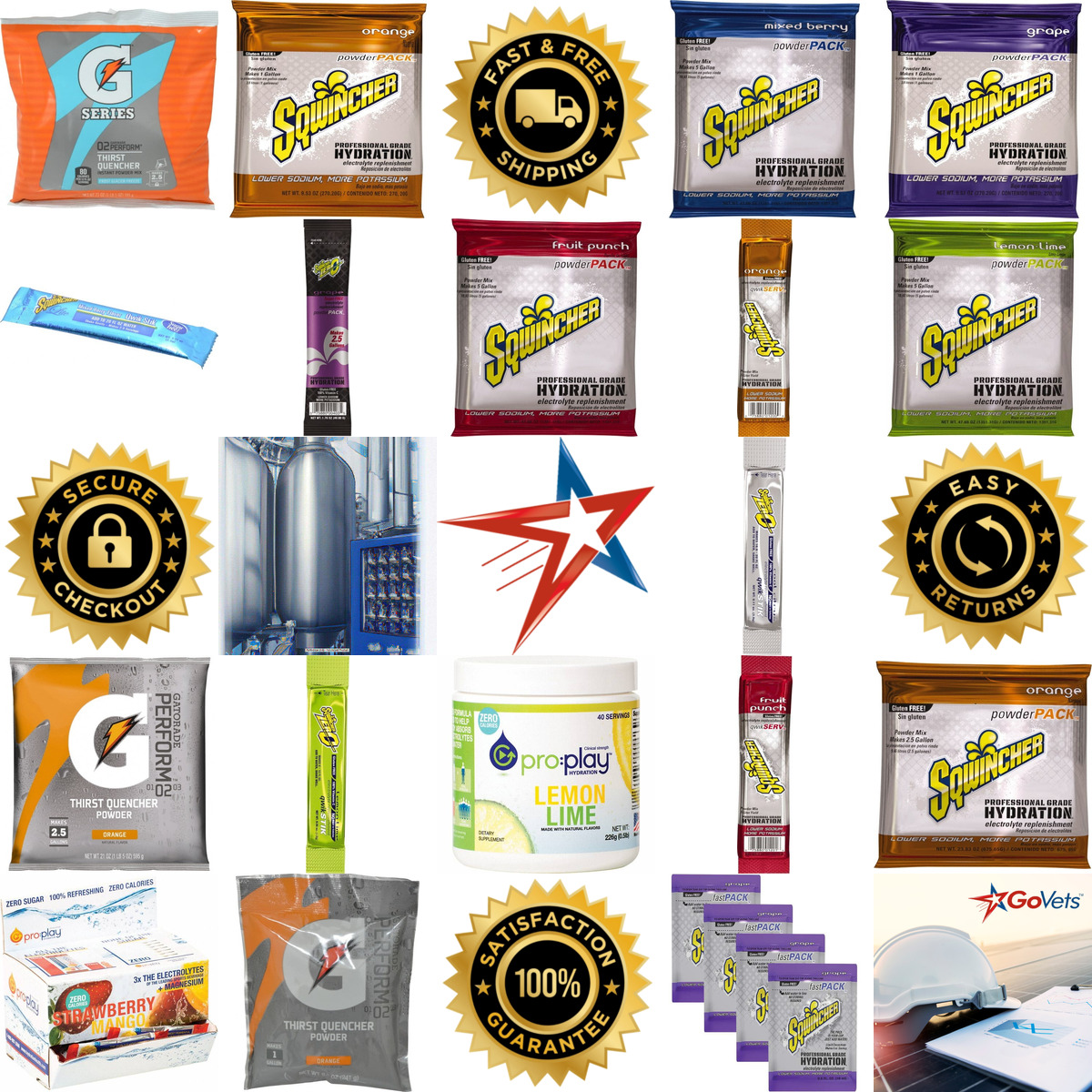 A selection of Activity Drinks products on GoVets