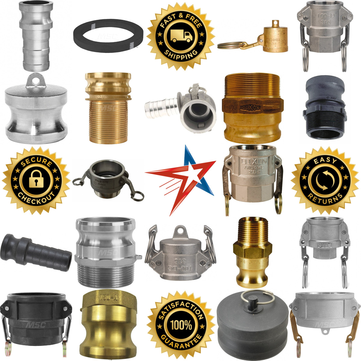 A selection of Suction and Discharge Hose Couplings and Accessories products on GoVets