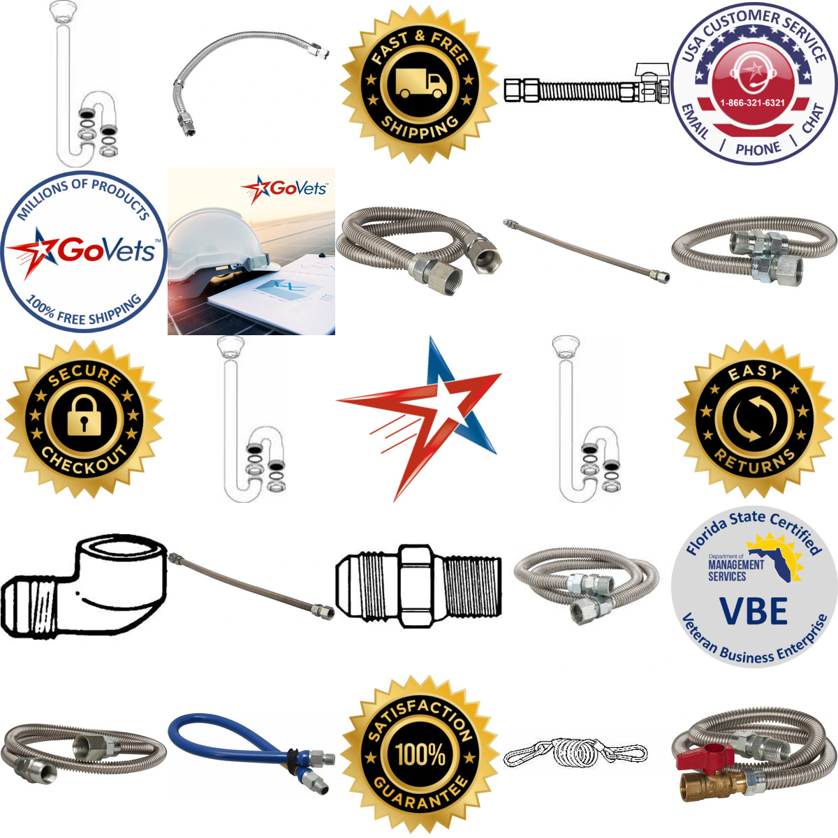 A selection of Gas Connectors and Fittings products on GoVets