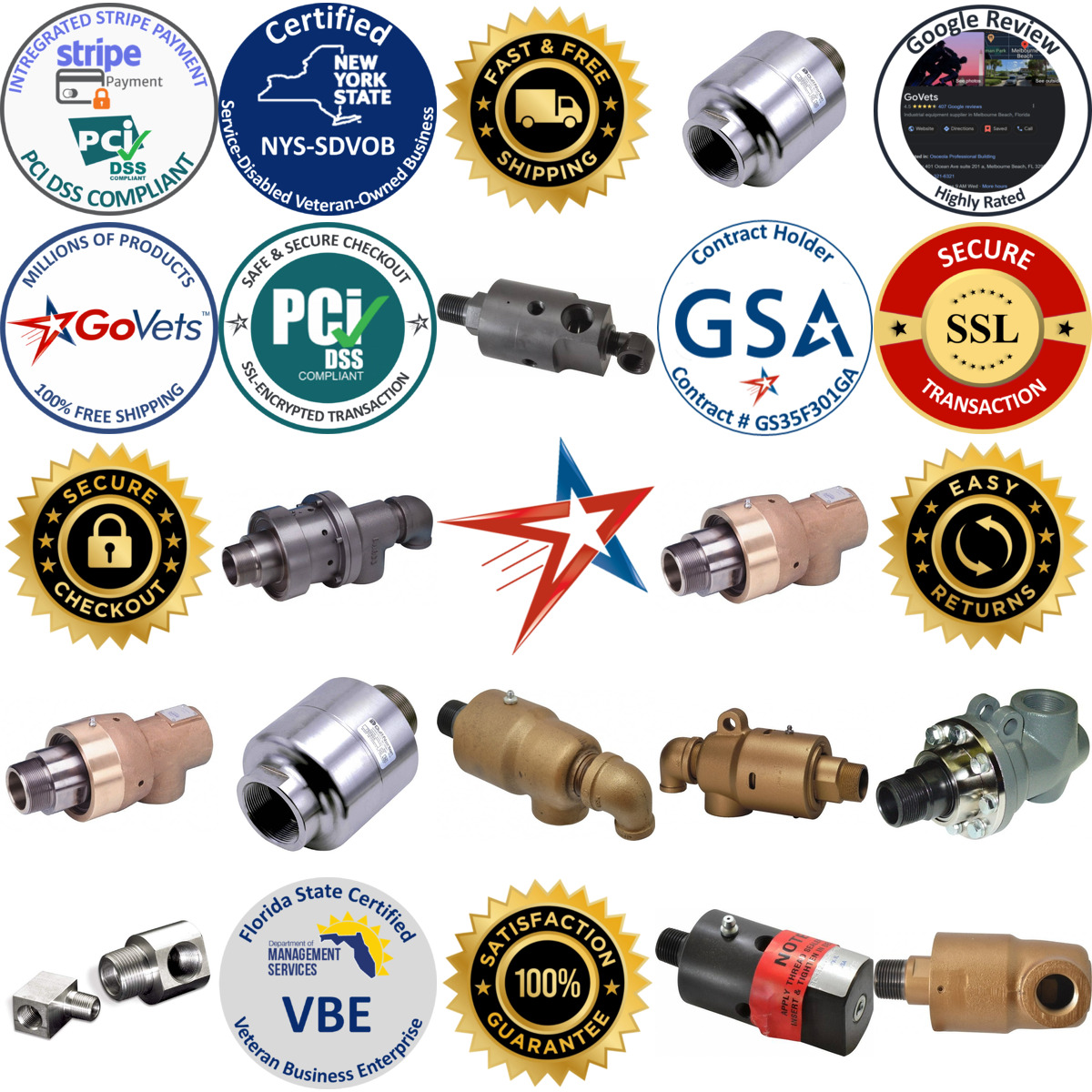 A selection of Rotary Unions products on GoVets