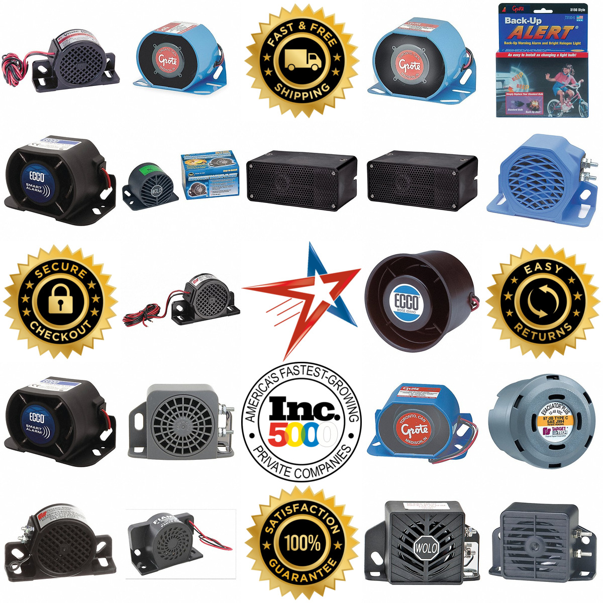 A selection of Vehicle Back up Alarms products on GoVets