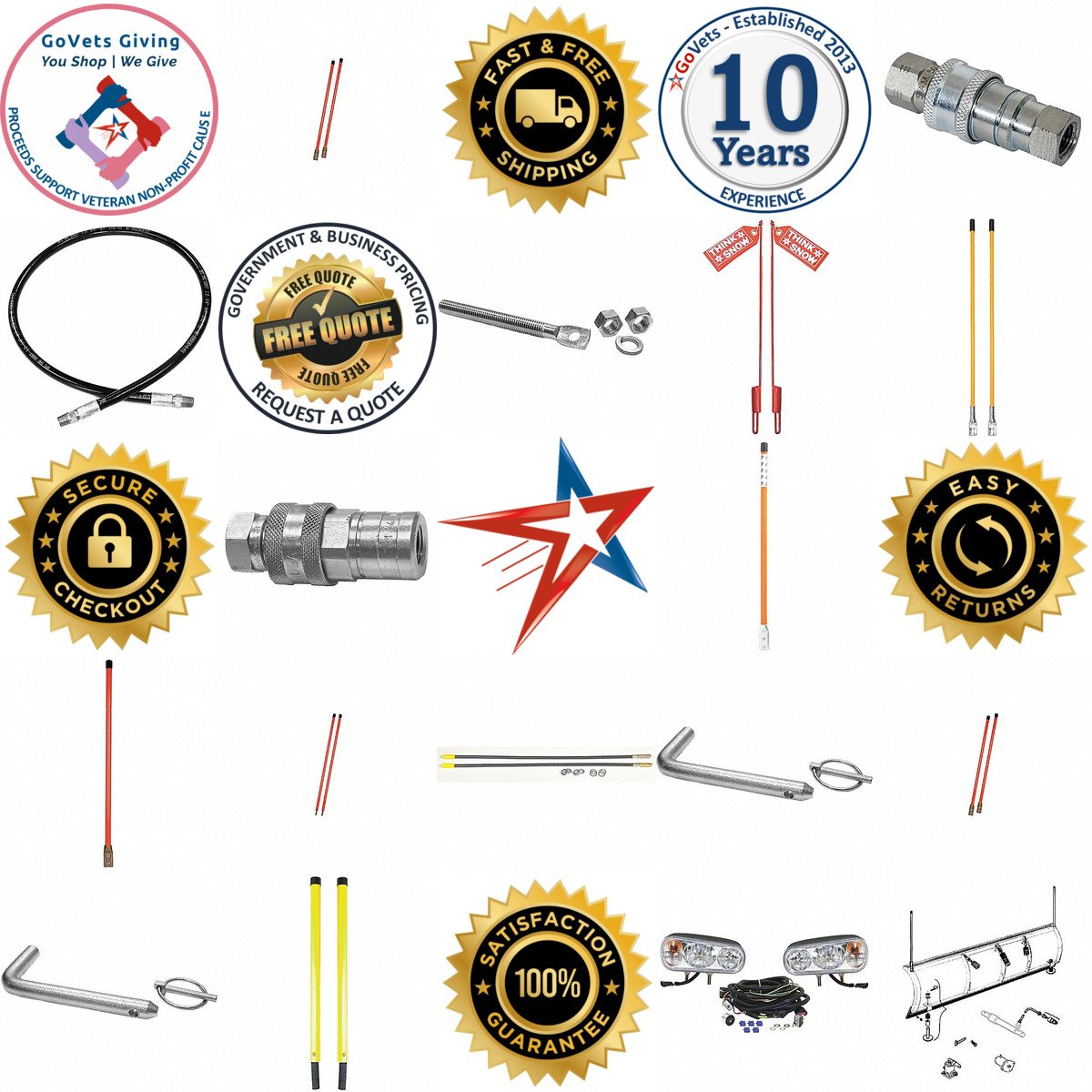 A selection of Snow Plow Accessories and Replacement Parts products on GoVets