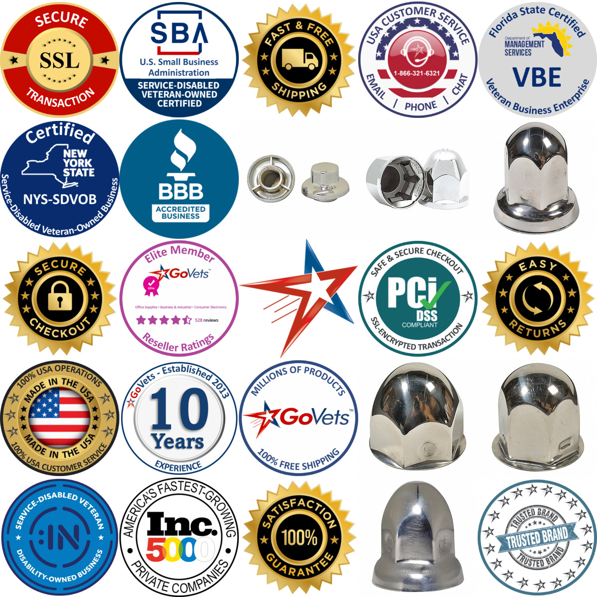 A selection of Wheel Nut Covers products on GoVets