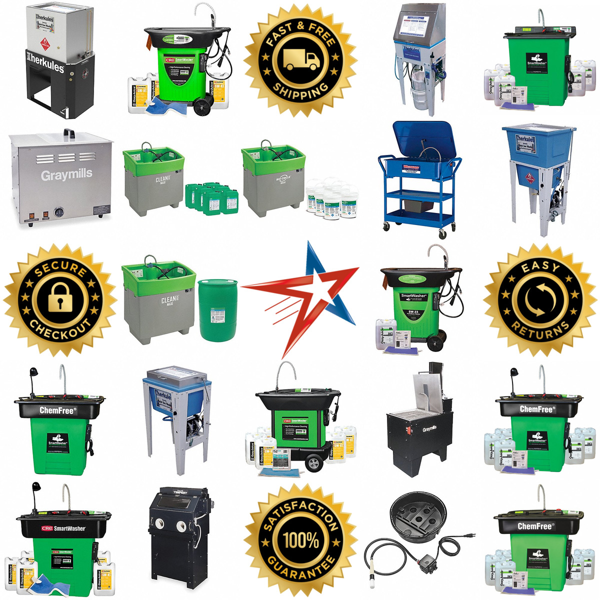 A selection of Parts Washers products on GoVets