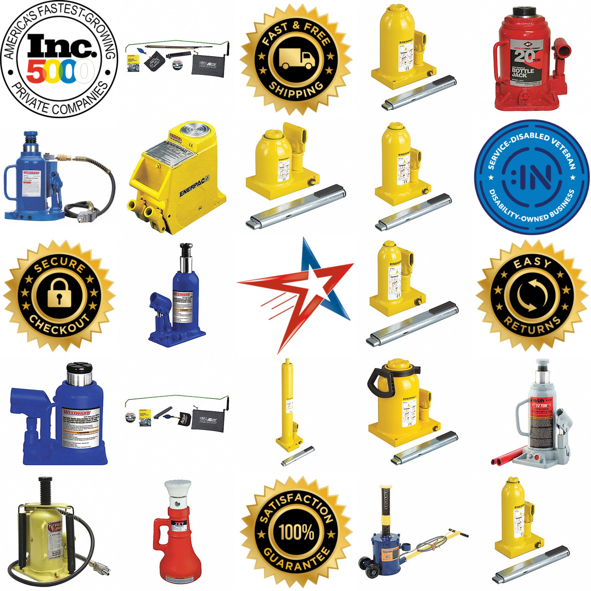 A selection of Bottle Jacks products on GoVets