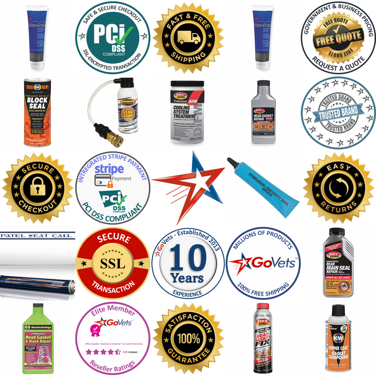 A selection of Automotive Sealant products on GoVets