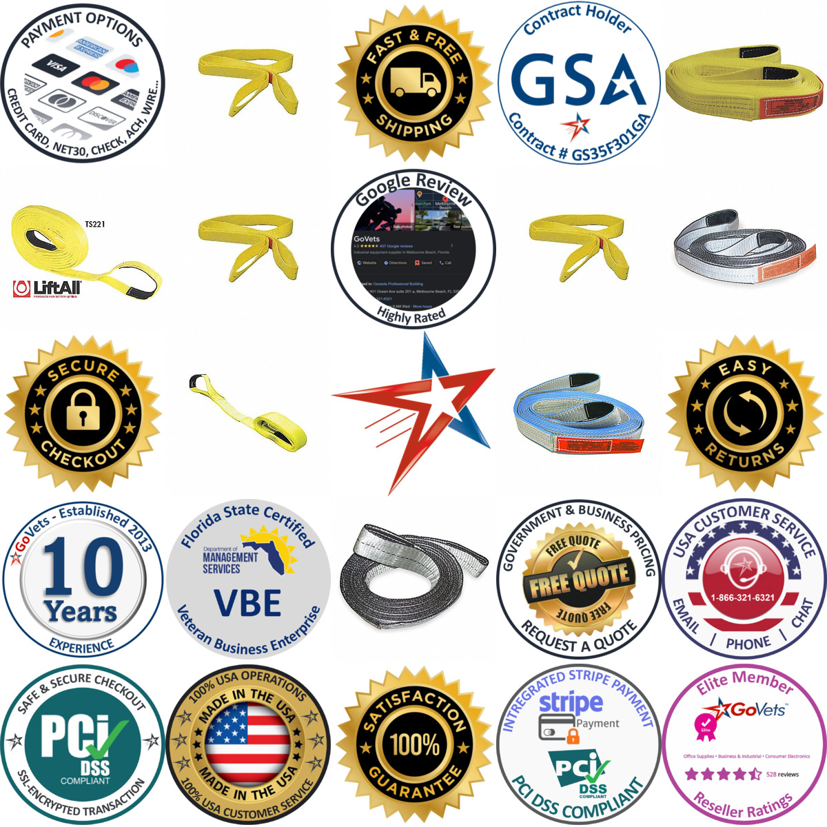 A selection of Recovery and Towing Straps products on GoVets