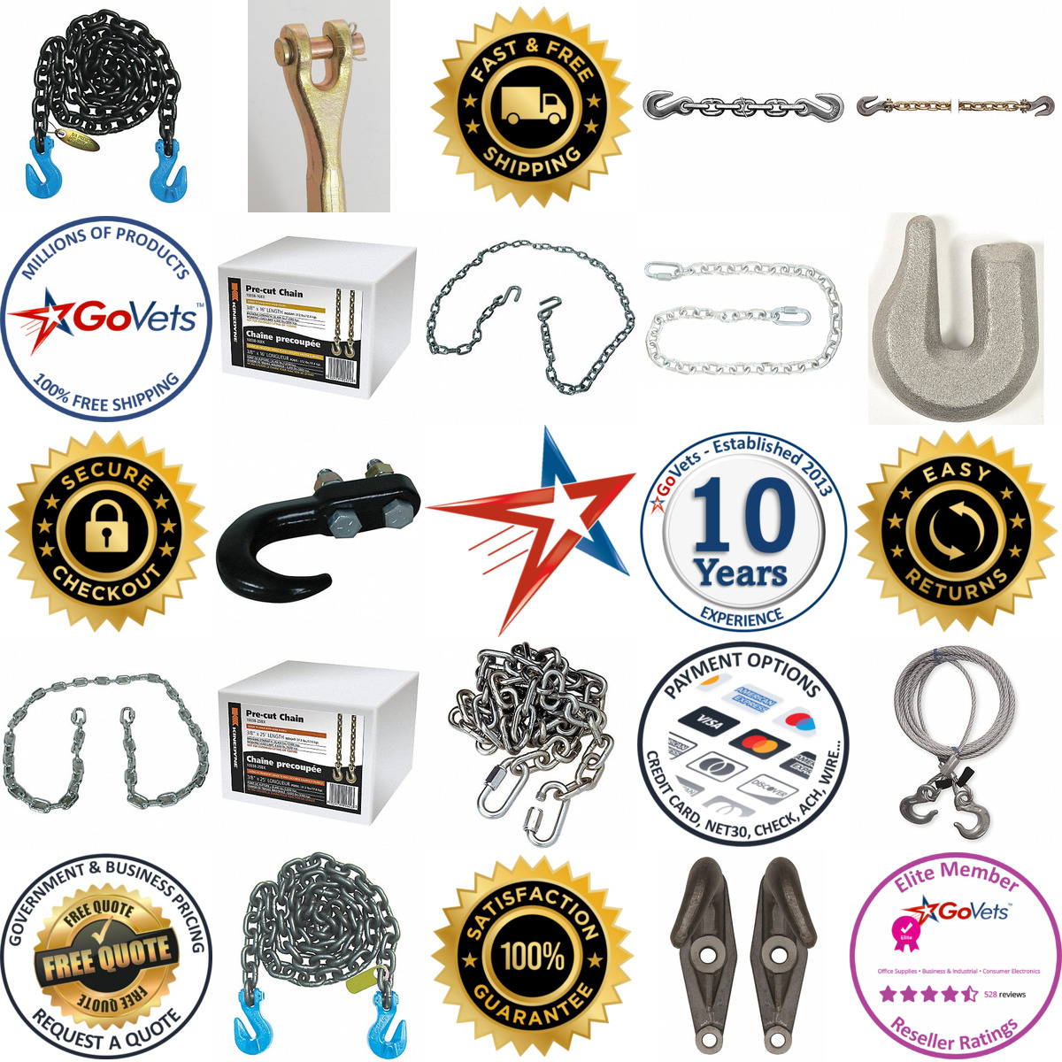 A selection of Towing Chains and Cables products on GoVets