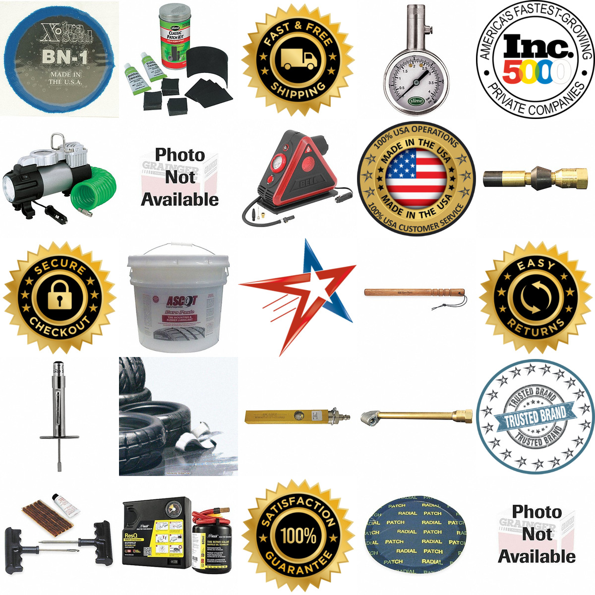 A selection of Tire Repair Patches and Plugs products on GoVets