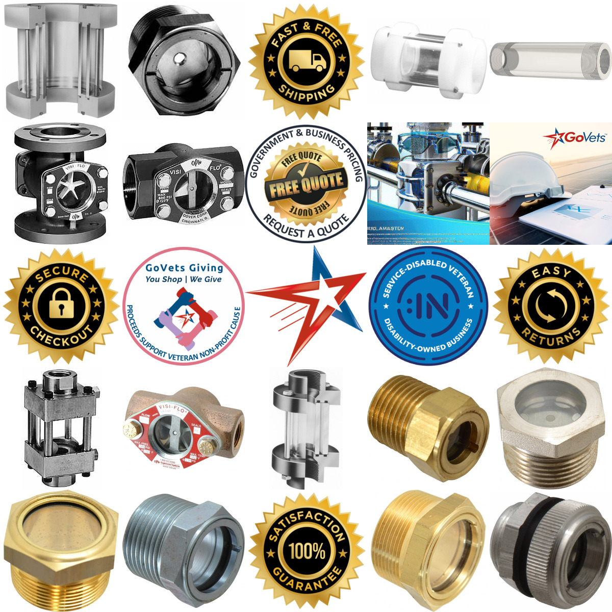 Millions of Products A selection of Flow Sight Glasses and Flow Sights products on GoVets