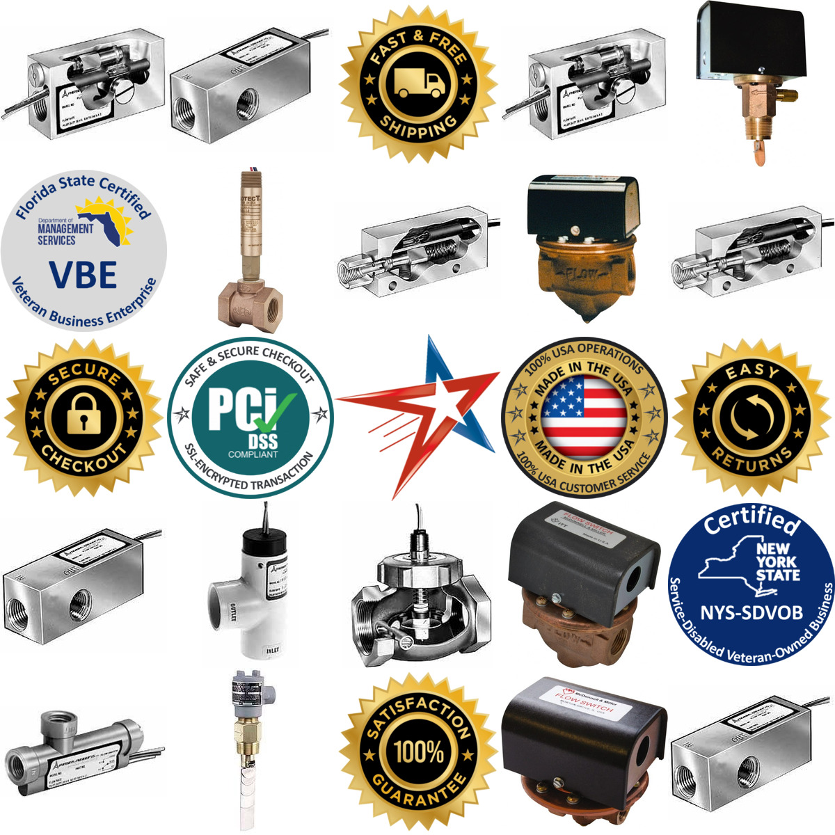A selection of Flow Switches products on GoVets