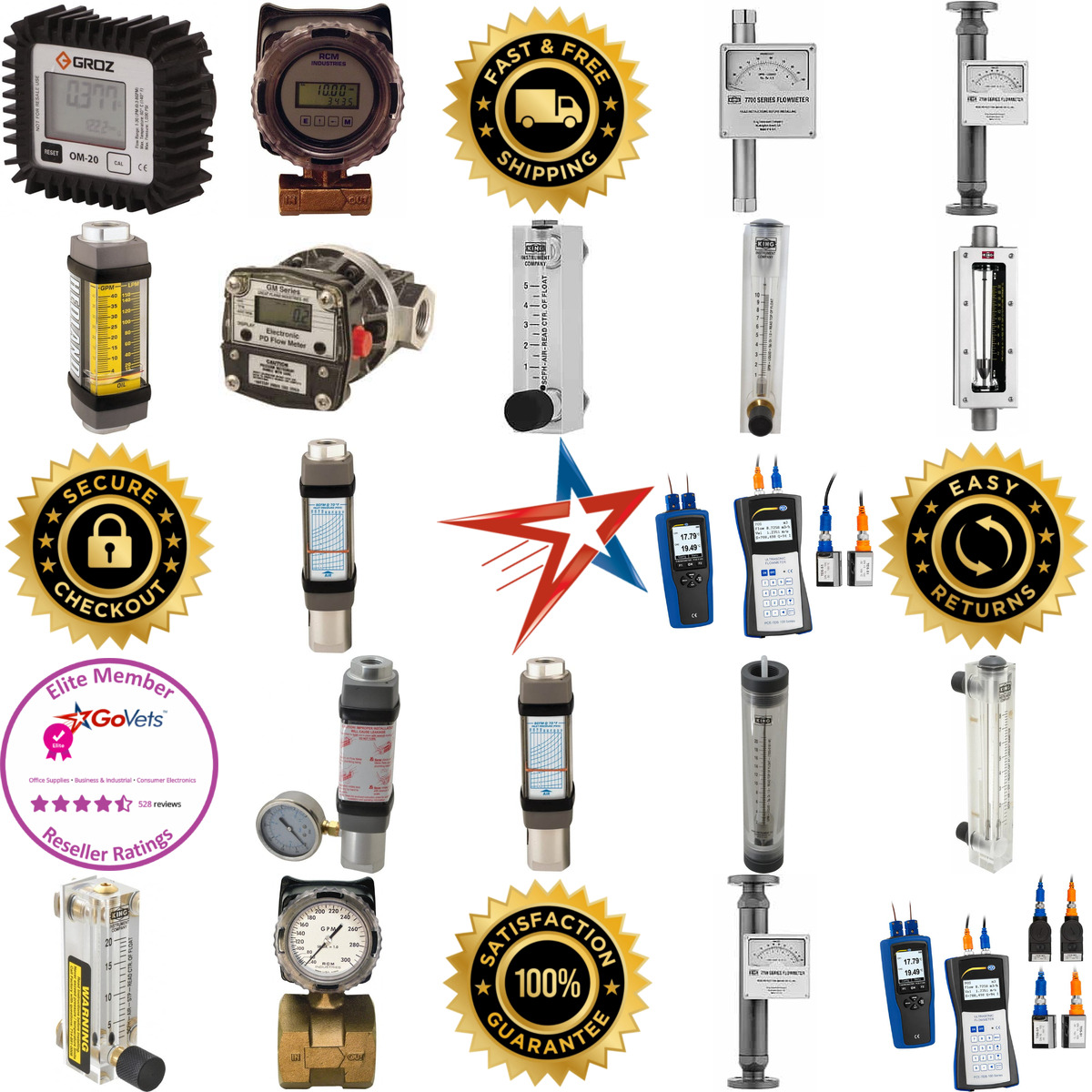 Millions of Products A selection of Flowmeters products on GoVets