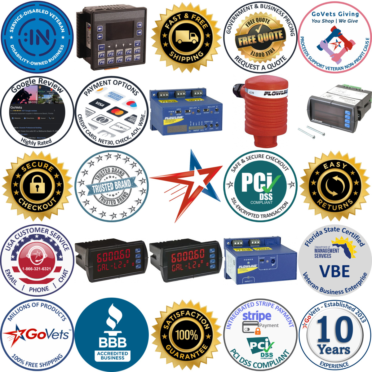 Millions of Products A selection of Liquid Level Controllers and Meters products on GoVets