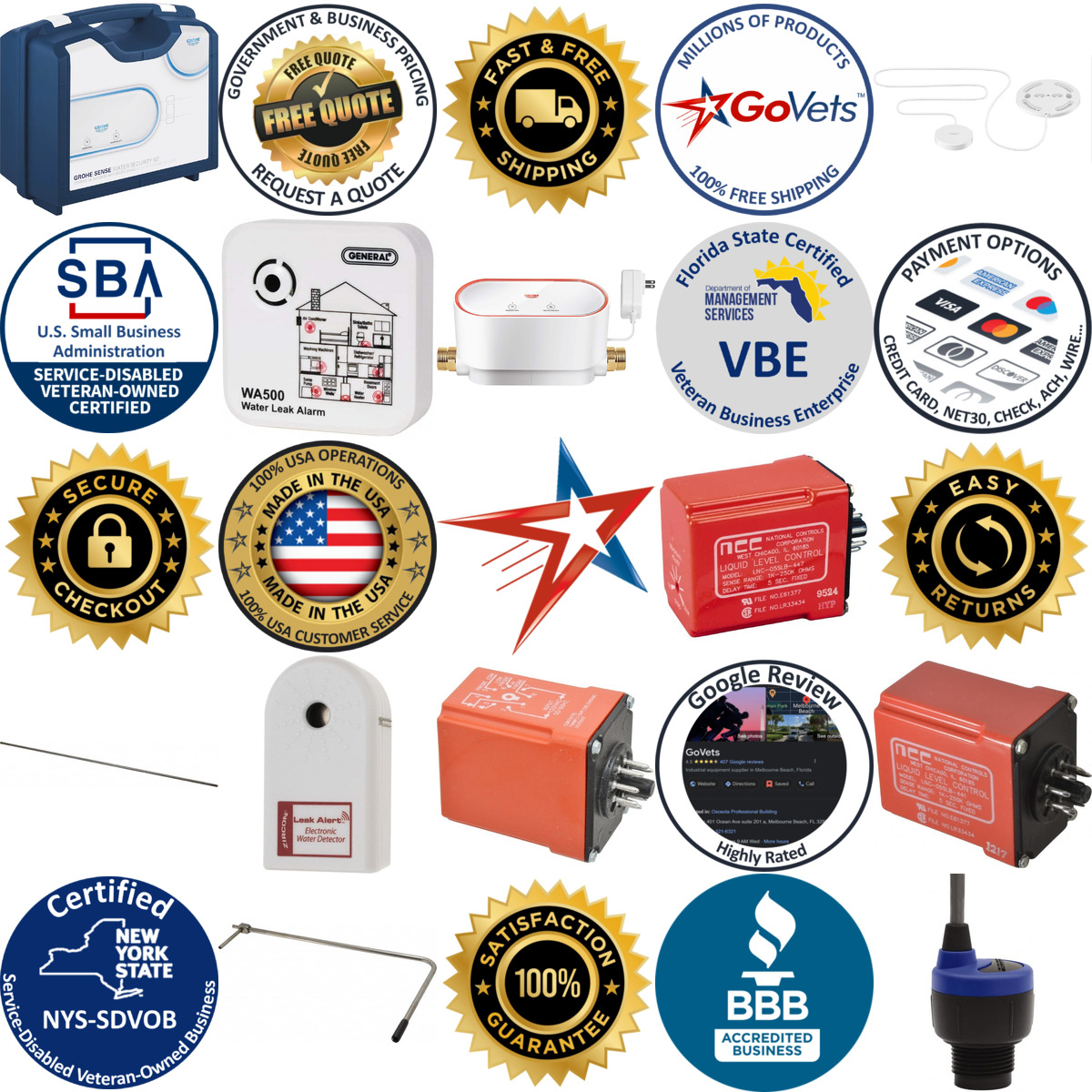 A selection of Liquid Level Sensors and Probes products on GoVets
