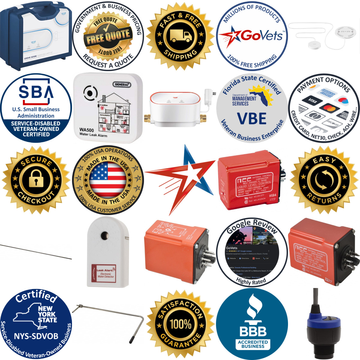 Millions of Products A selection of Liquid Level Sensors and Probes products on GoVets