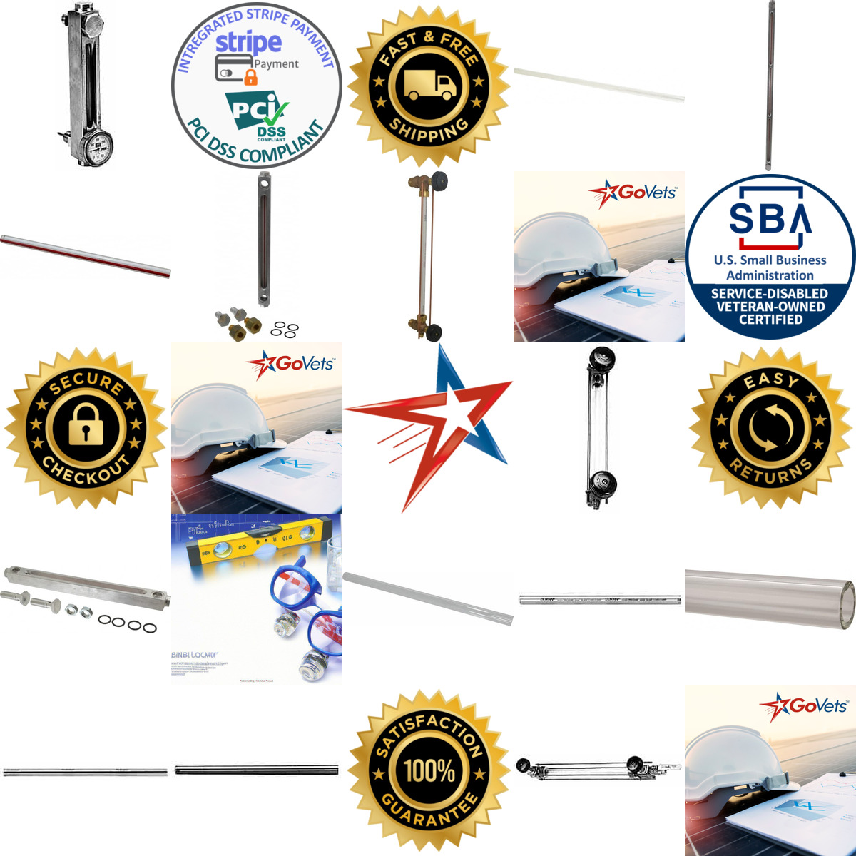 Millions of Products A selection of Liquid Level Sight Gauges and Glasses products on GoVets