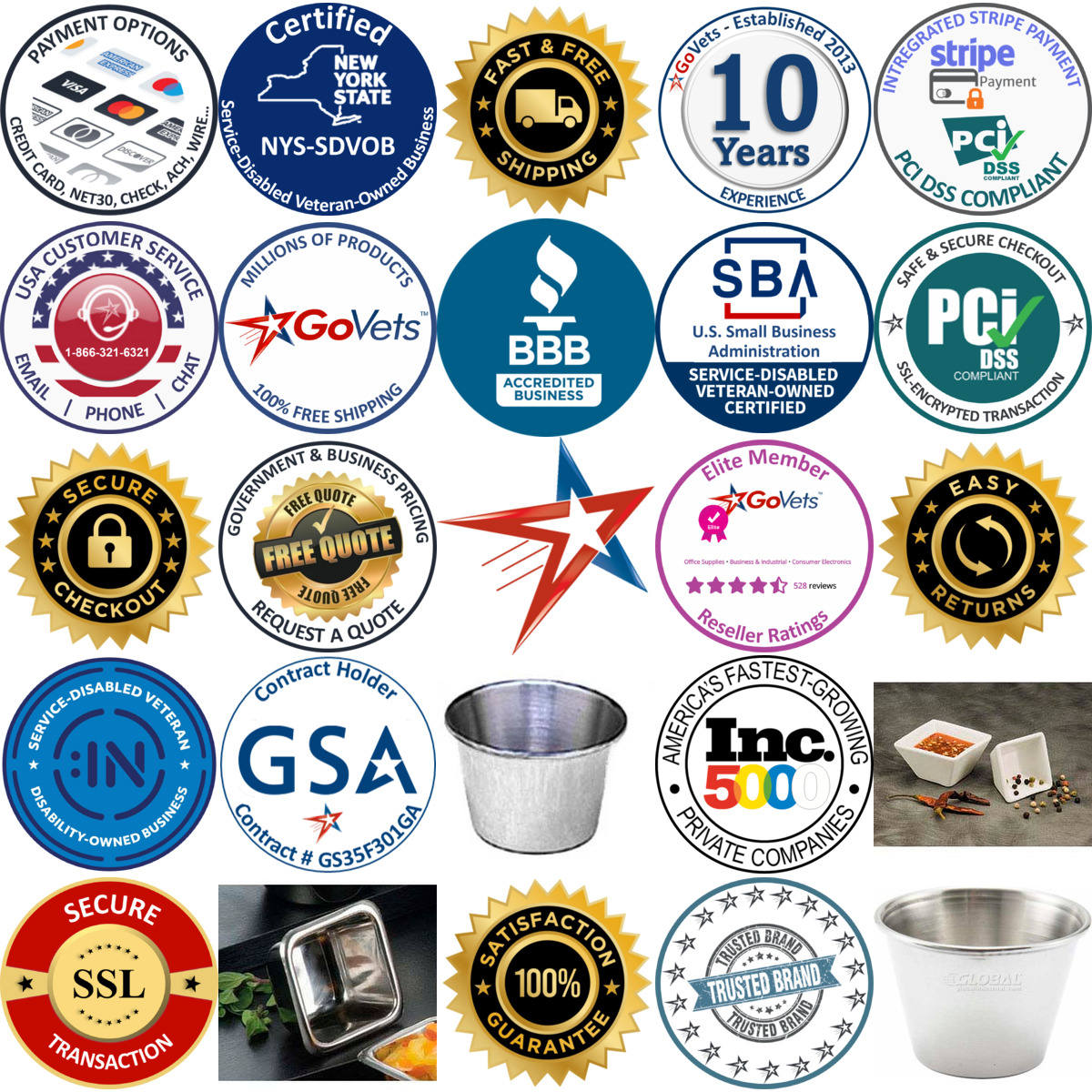 Millions of Products A selection of Sauce Cups products on GoVets