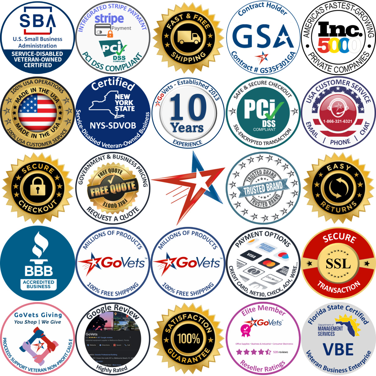 A selection of Garment Supplies products on GoVets