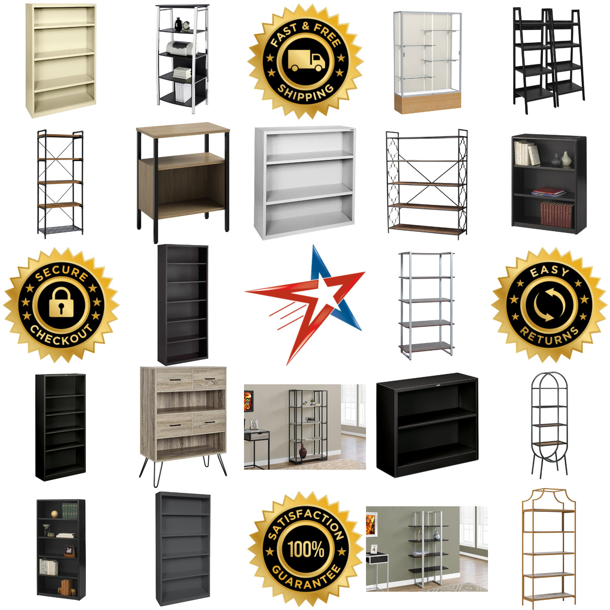 A selection of Metal Bookcases products on GoVets