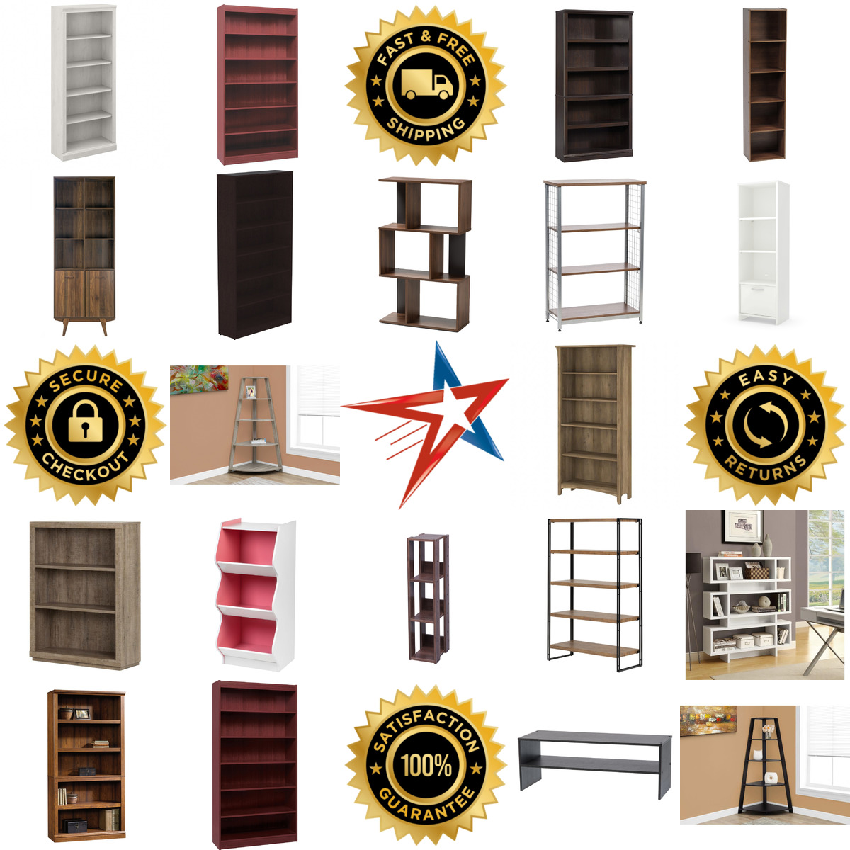 Millions of Products A selection of Wood Bookcases products on GoVets