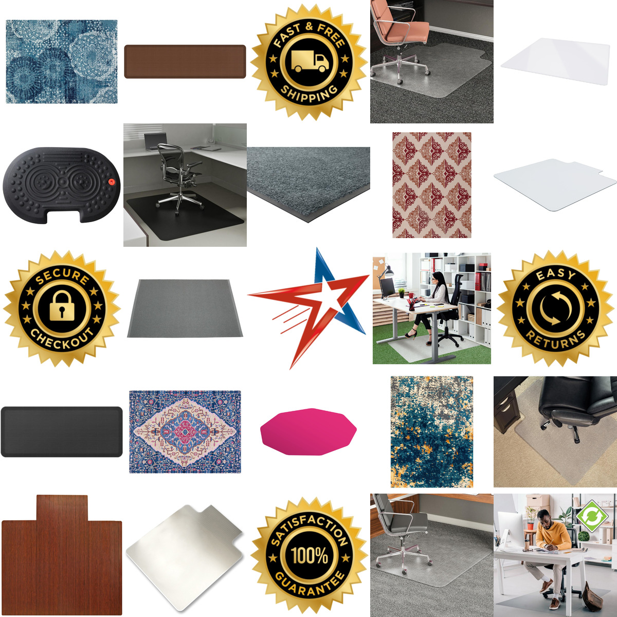 Millions of Products A selection of Chair Mats products on GoVets