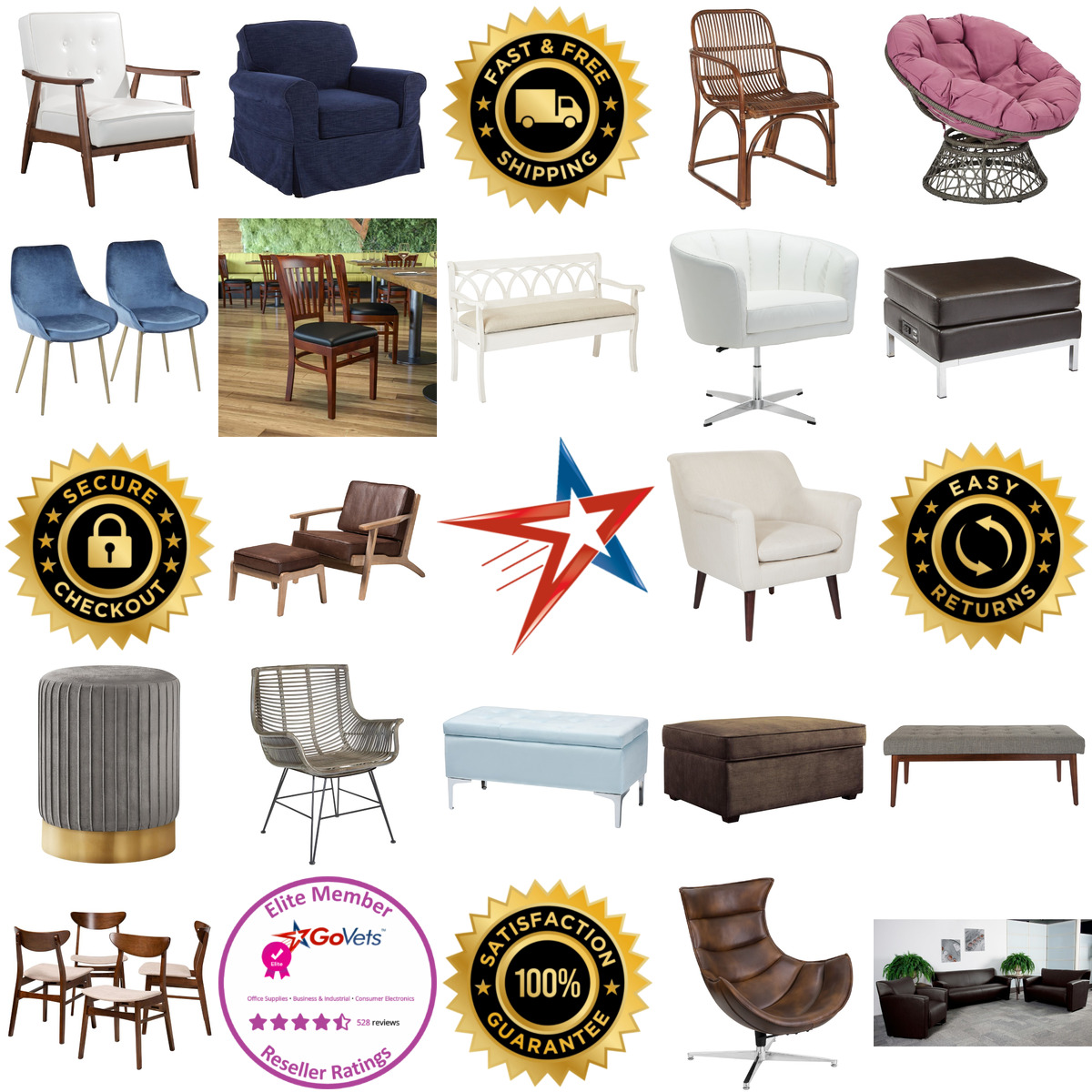 Millions of Products A selection of Accent Chairs and Ottomans products on GoVets