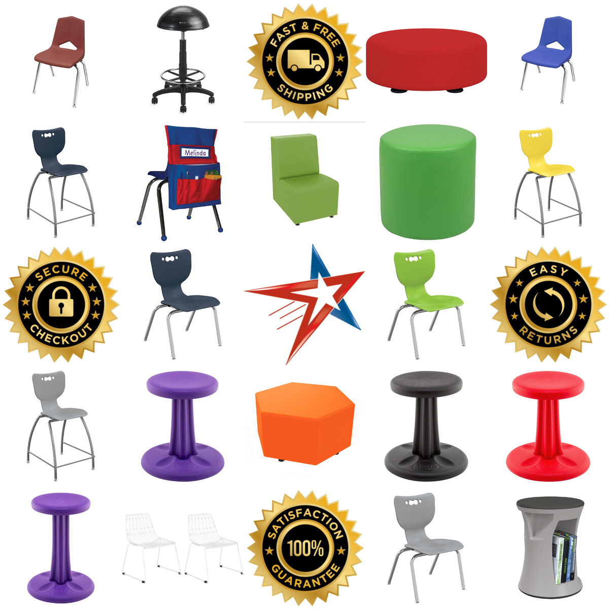 Millions of Products A selection of Classroom Seating products on GoVets