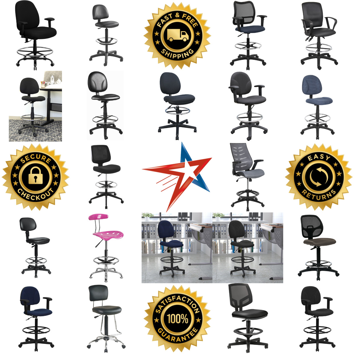 A selection of Drafting Chairs products on GoVets