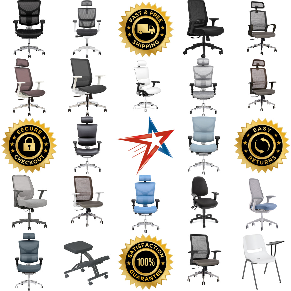 A selection of Ergonomic Office Chairs products on GoVets