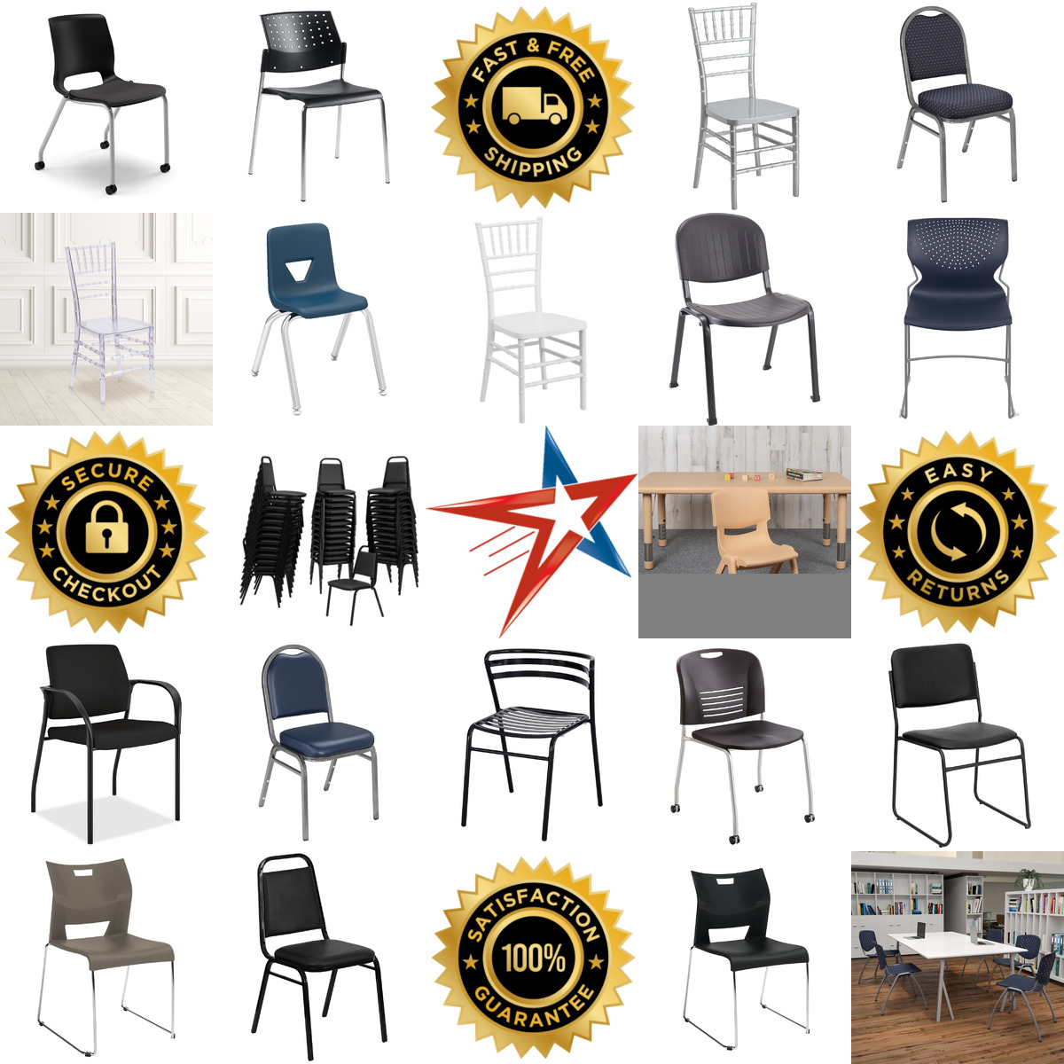 A selection of Stackable Chairs products on GoVets