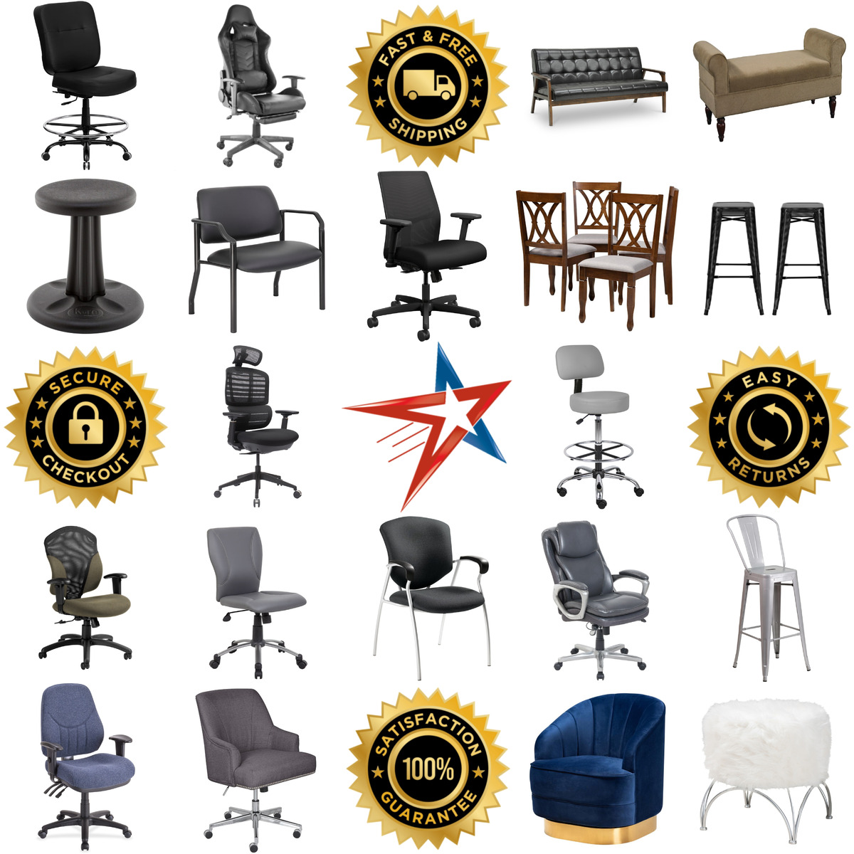 Millions of Products A selection of Chairs and Seating products on GoVets
