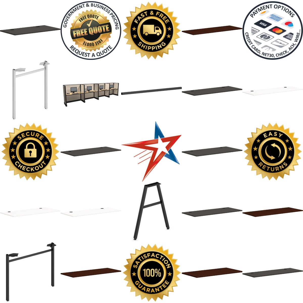 Millions of Products A selection of Panel and Cubicle Systems products on GoVets
