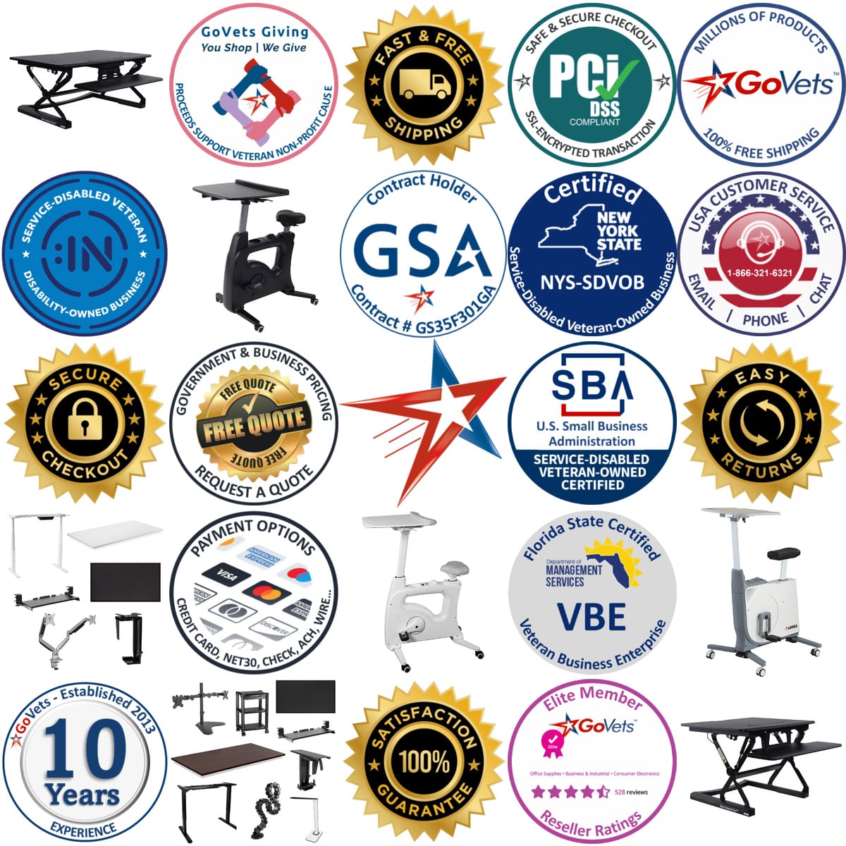 A selection of Active Workstations products on GoVets