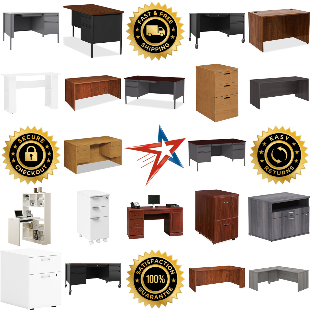 A selection of Commercial Grade Desks products on GoVets