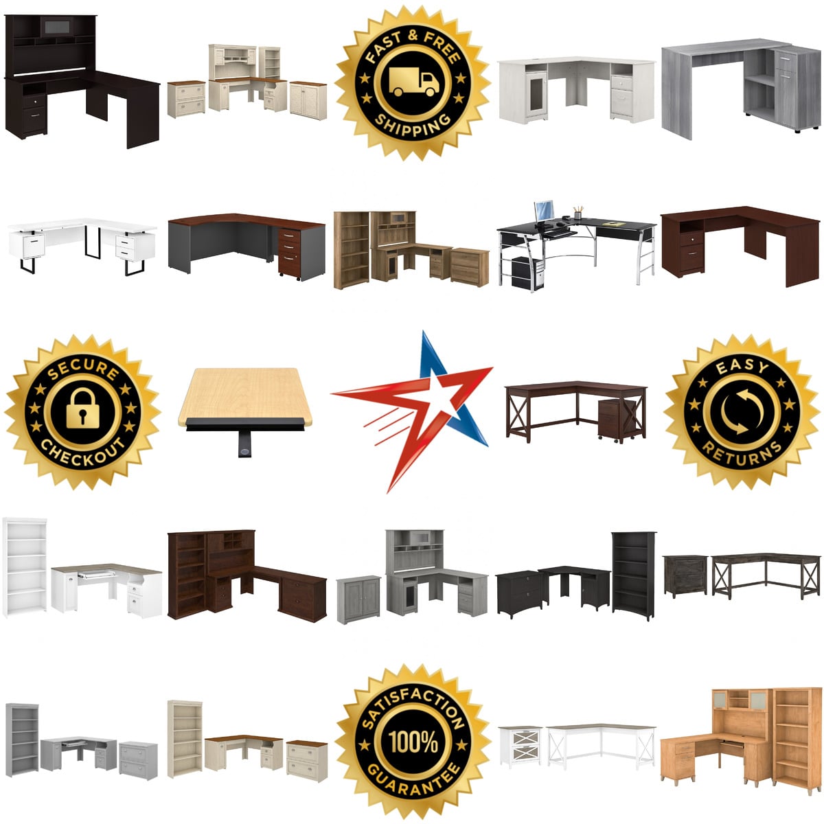 Millions of Products A selection of Corner and l Shaped Desks products on GoVets