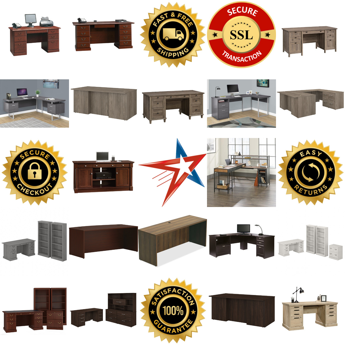 Millions of Products A selection of Executive Desks products on GoVets
