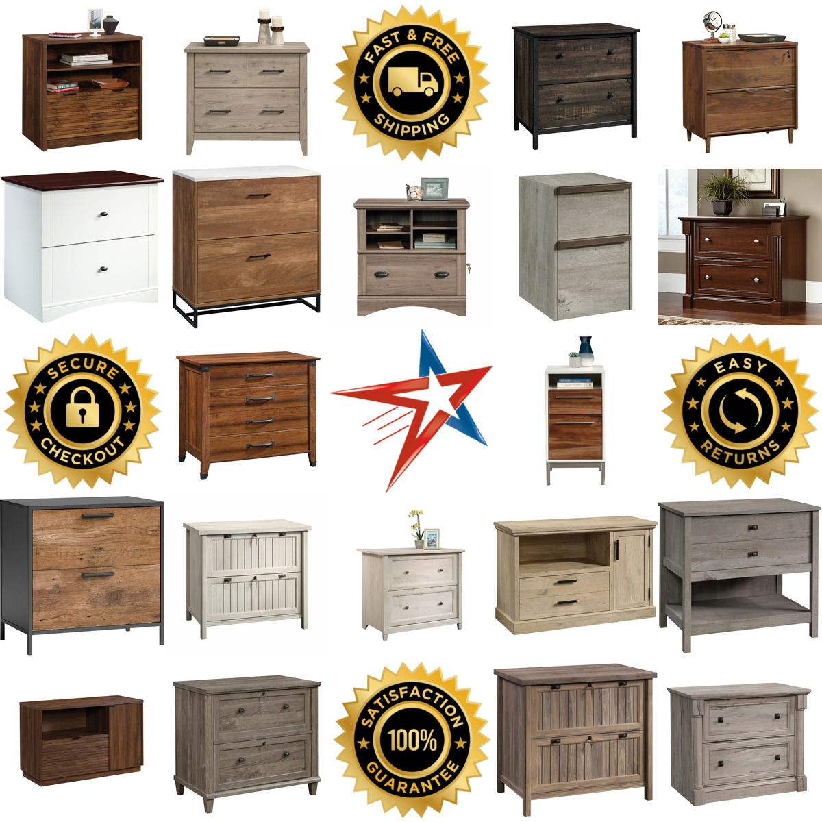 A selection of Sauder Woodworking co. products on GoVets