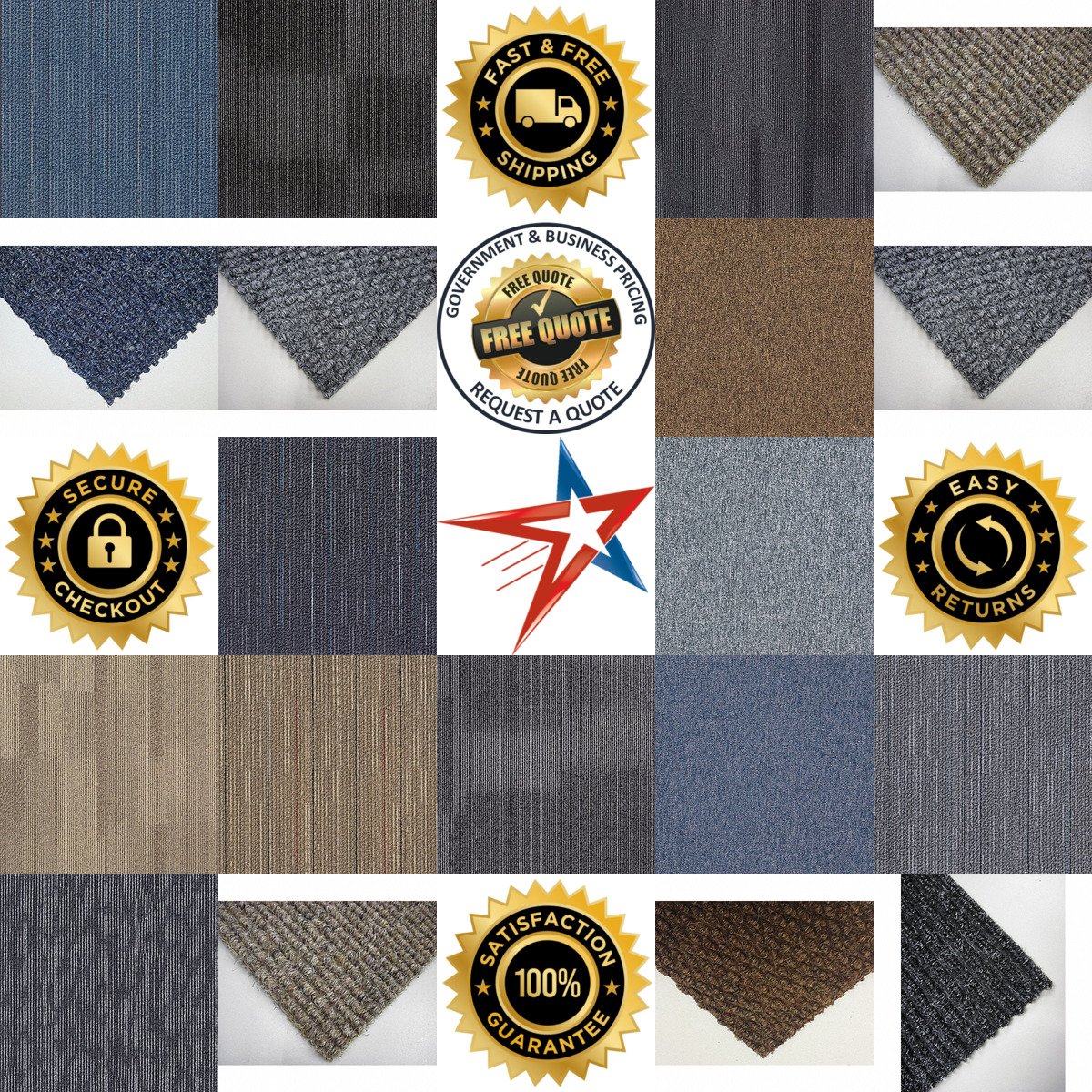 A selection of Carpet Tile products on GoVets