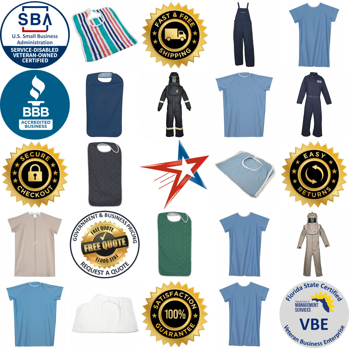 A selection of Adult Bibs and Clothing Protectors products on GoVets