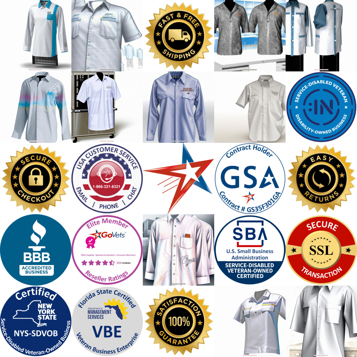 A selection of Kitchen Shirts products on GoVets