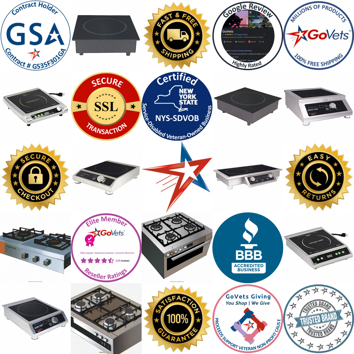 A selection of Induction Ranges products on GoVets