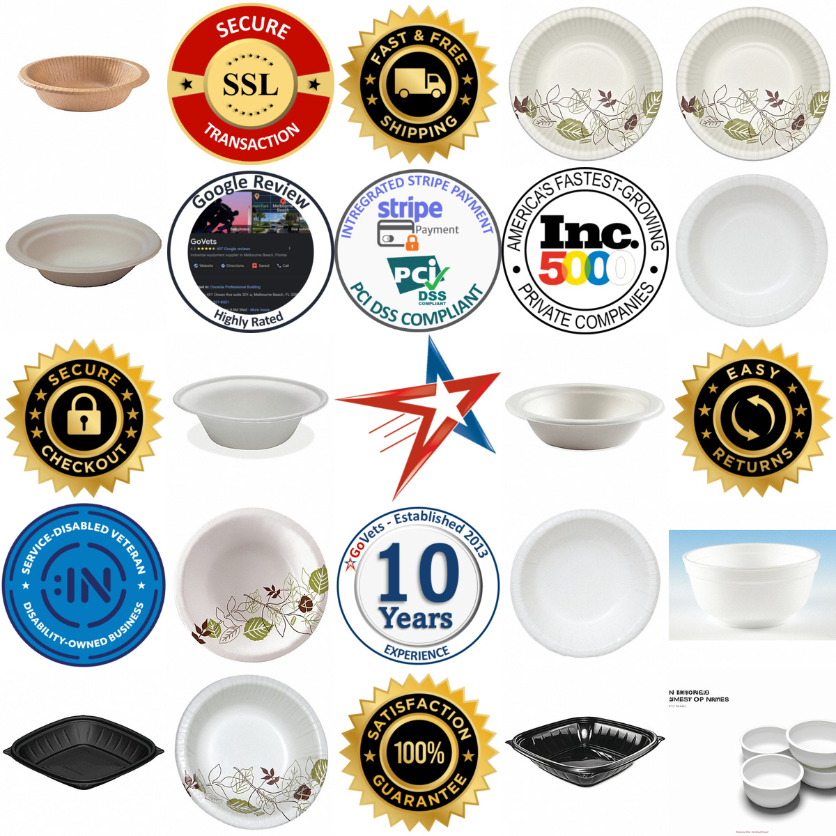 A selection of Disposable Bowls products on GoVets