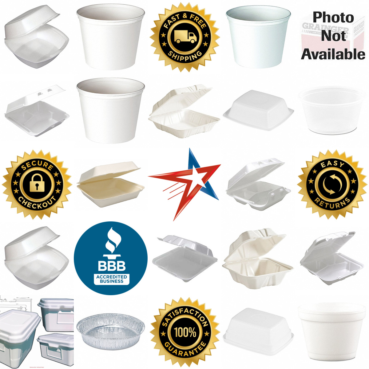 A selection of Disposable Carry Out Containers products on GoVets