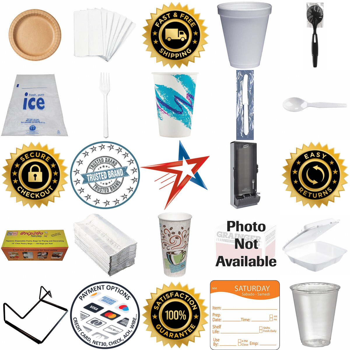 A selection of Food Service Disposables and Dispensers products on GoVets